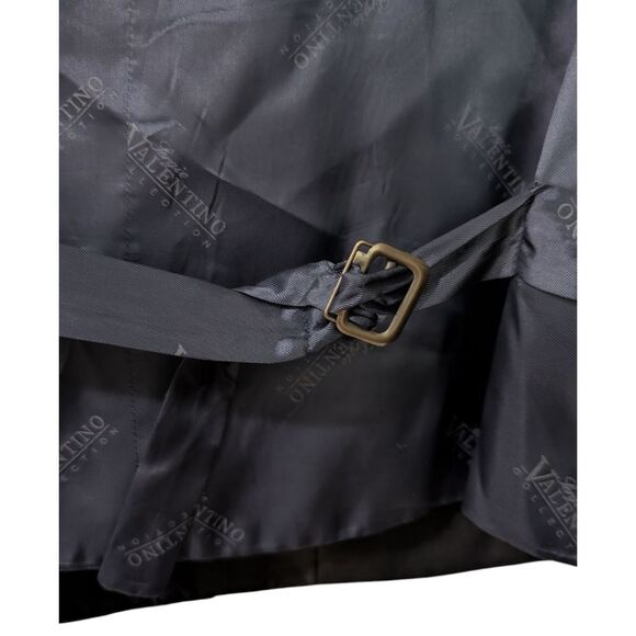 Sergio Valentino Collection Italy Super 120's Wool Buttoned Vest - Black & Navy - Picture 5 of 9